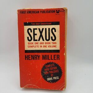 Sexus by Henry Miller Vintage 1965 Paris Edition by Grove Press Paperback Book